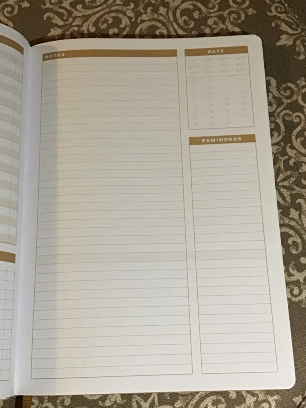 PRICE⬇️Undated Project Planner-Tan Faux Pebbled Leather Hard Cover - Picture 4 of 4